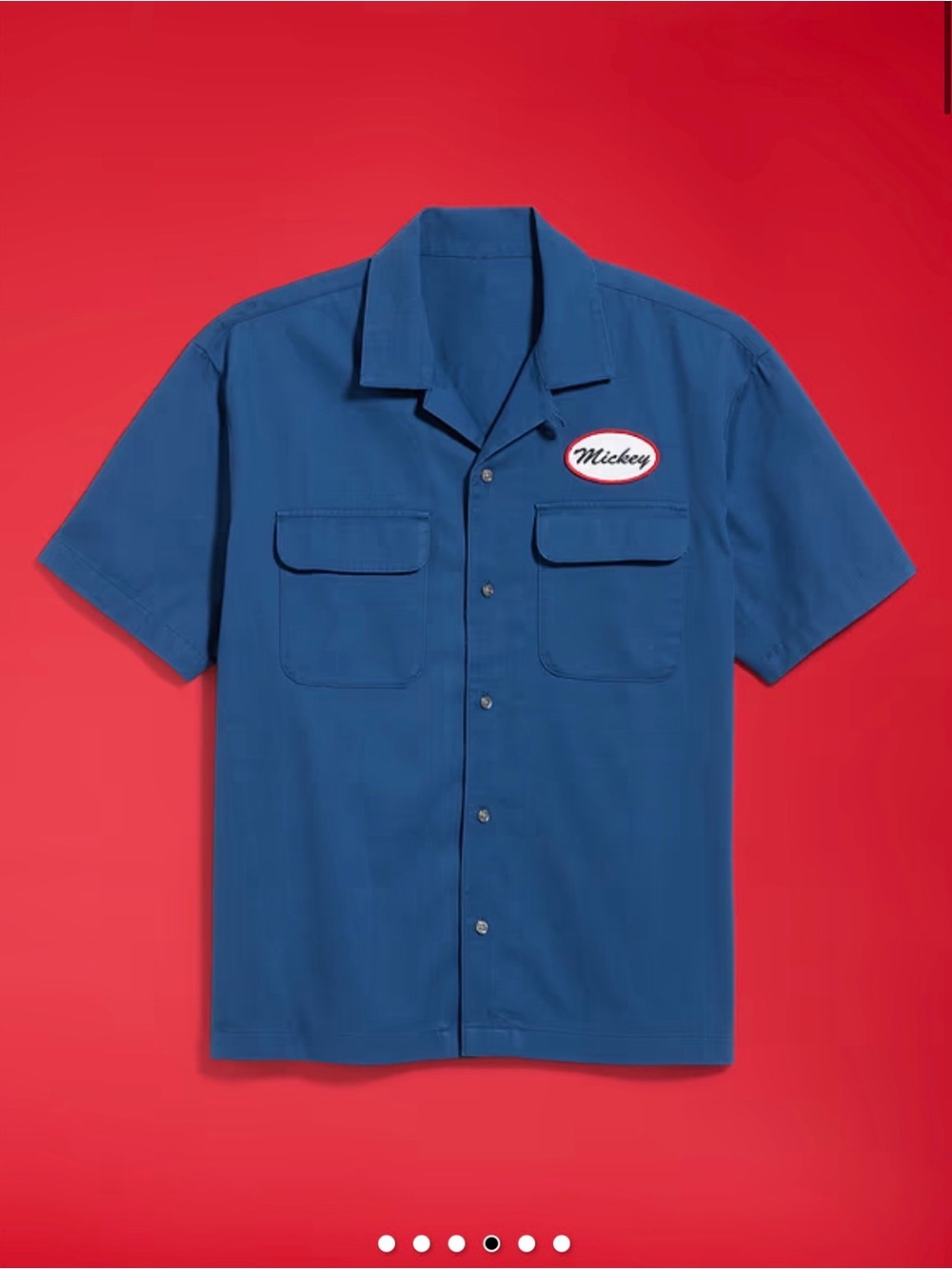 Old Navy x Disney Mickey Mouse Short-Sleeve Twill Camp Shirt for Men